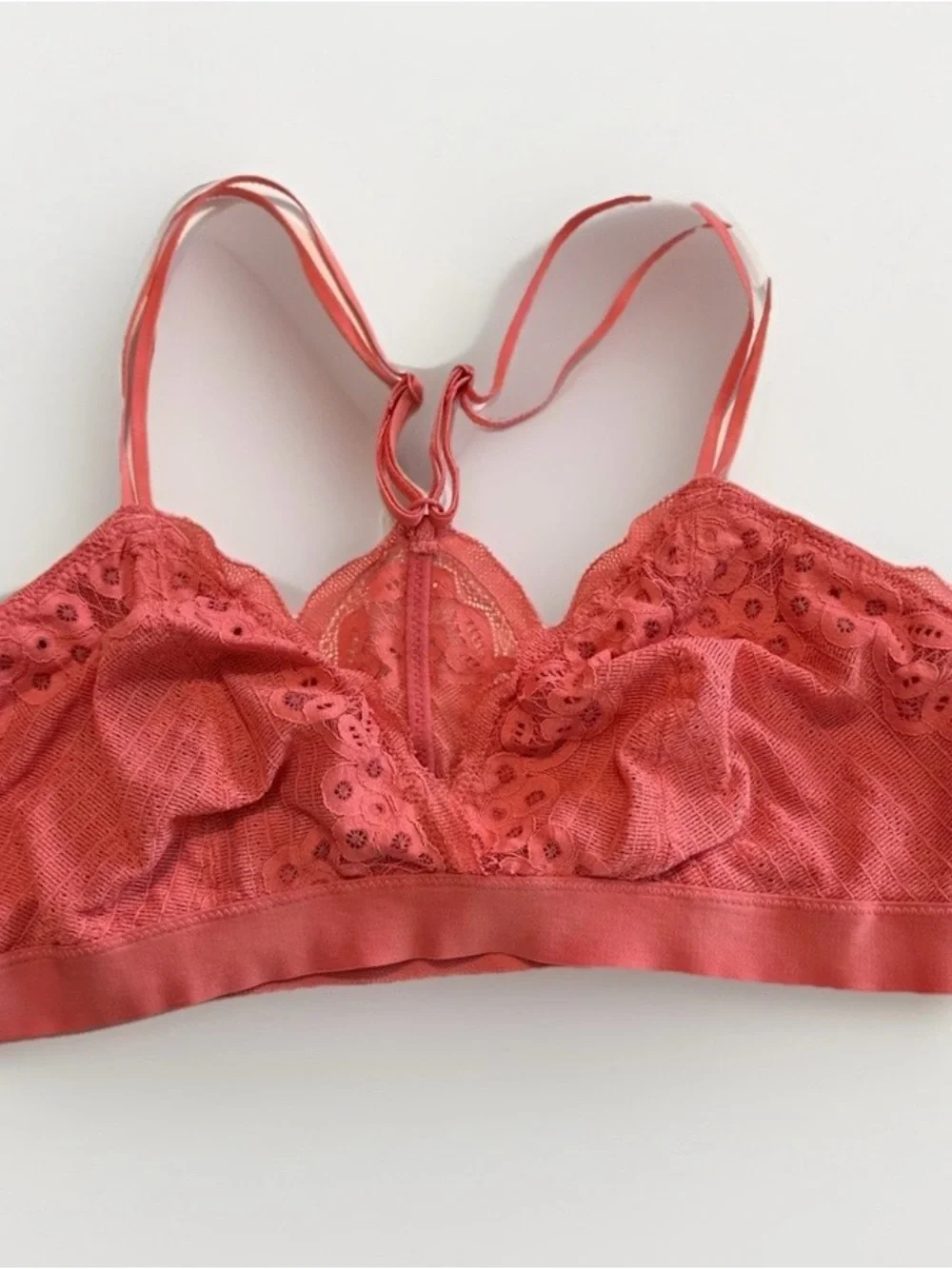 aerie Lace Bralette in Coral - Picture 1 of 7
